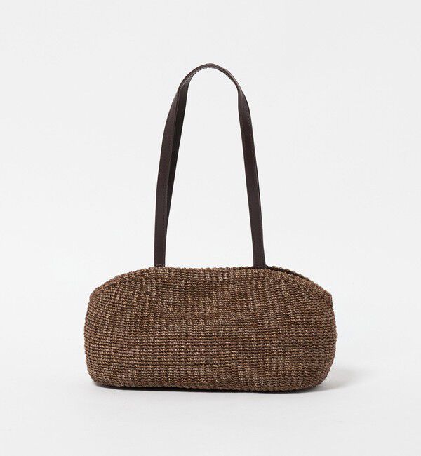 UNITED ARROWS「アバカ コクーン バッグ」|かごバッグ|DK.BROWN