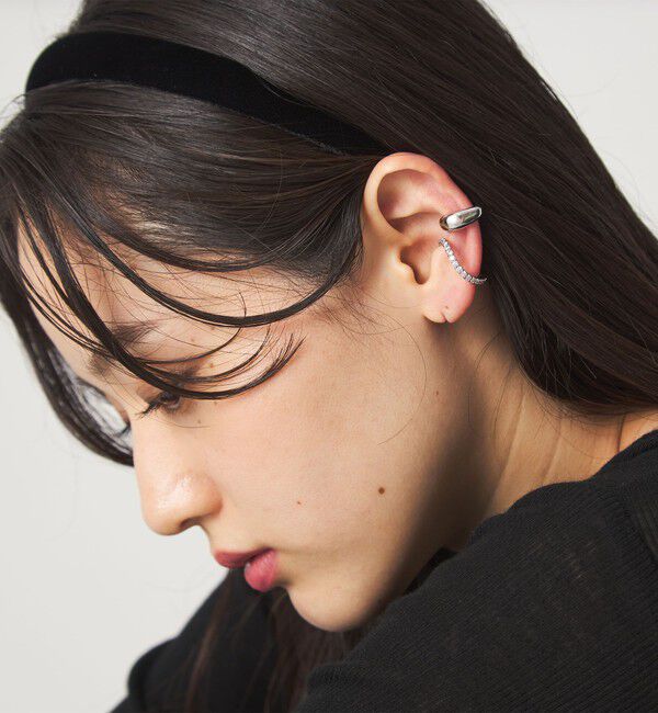 UNITED ARROWS green label relaxing「【WEB限定】2本セット イヤーカフ（キュービックジルコニア） / イヤカフ」|イヤリング|