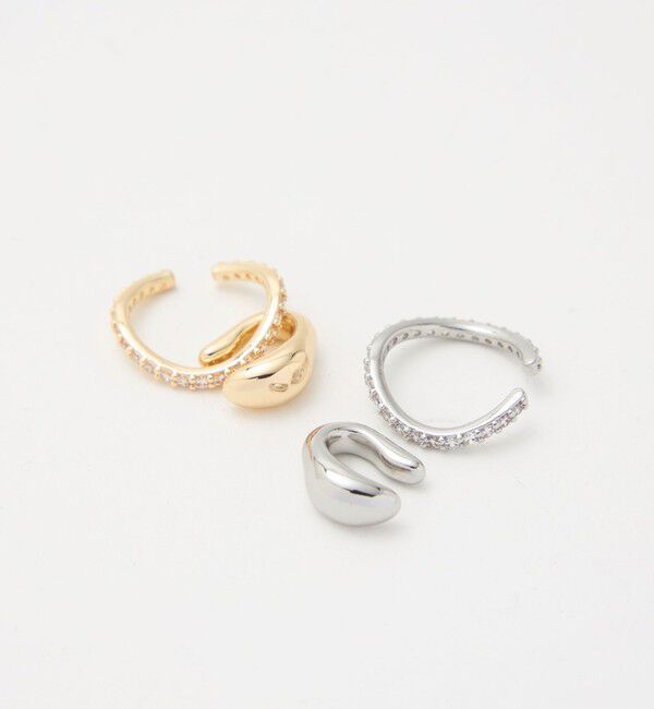UNITED ARROWS green label relaxing「【WEB限定】2本セット イヤーカフ（キュービックジルコニア） / イヤカフ」|イヤリング|