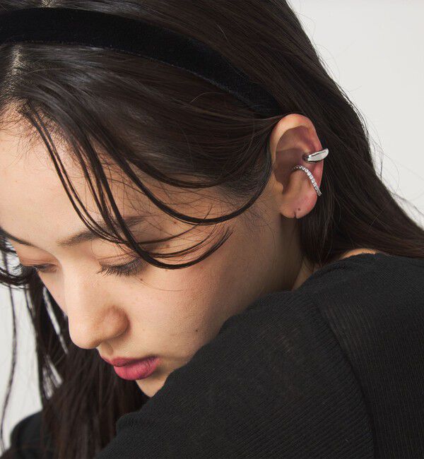 UNITED ARROWS green label relaxing「【WEB限定】2本セット イヤーカフ（キュービックジルコニア） / イヤカフ」|イヤリング|