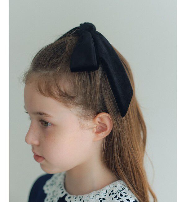 UNITED ARROWS green label relaxing「ビッグ リボン ヘアゴム  / キッズ 」|ヘアゴム・シュシュ|BLACK