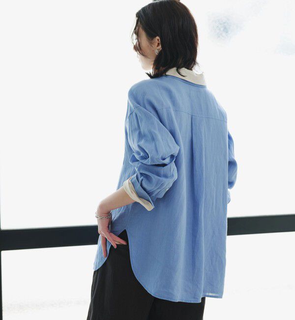 UNITED ARROWS green label relaxing「【結論シリーズ】リネン2WAYシャツ［size SHORTあり］」|シャツ・ブラウス|