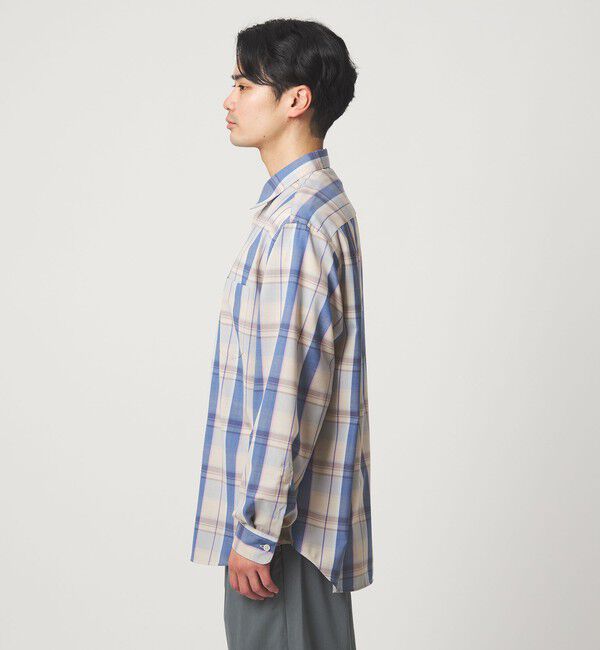 UNITED ARROWS green label relaxing「ウォッシャブル トロ パターン ジャストルーズ シャツ -ストレッチ-」|シャツ・ブラウス|