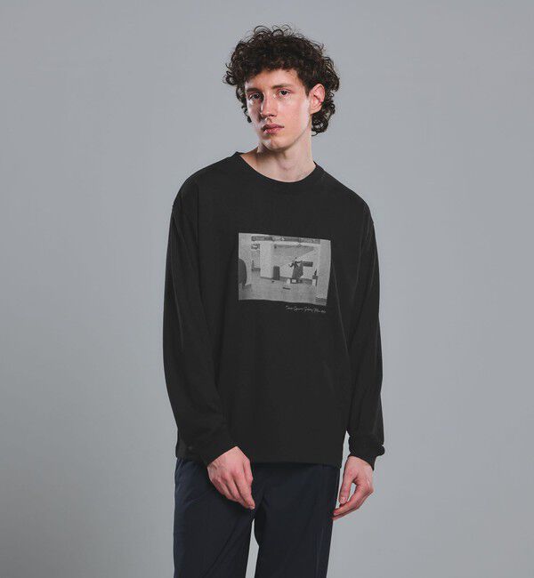 UNITED ARROWS green label relaxing「【別注】＜Filphies＞ニューヨーク フォト 長袖 Tシャツ」|Tシャツ・カットソー|BLACK