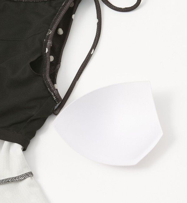 UNITED ARROWS green label relaxing「ハイネックWリボンフレア&ショーツ ドット柄 ブラック スイムウェア / 水着」|スポーツ|