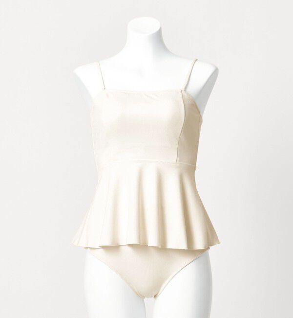 UNITED ARROWS green label relaxing「ジョーゼット風 ペプラムビスチェ オフホワイト スイムウェア / 水着」|その他|