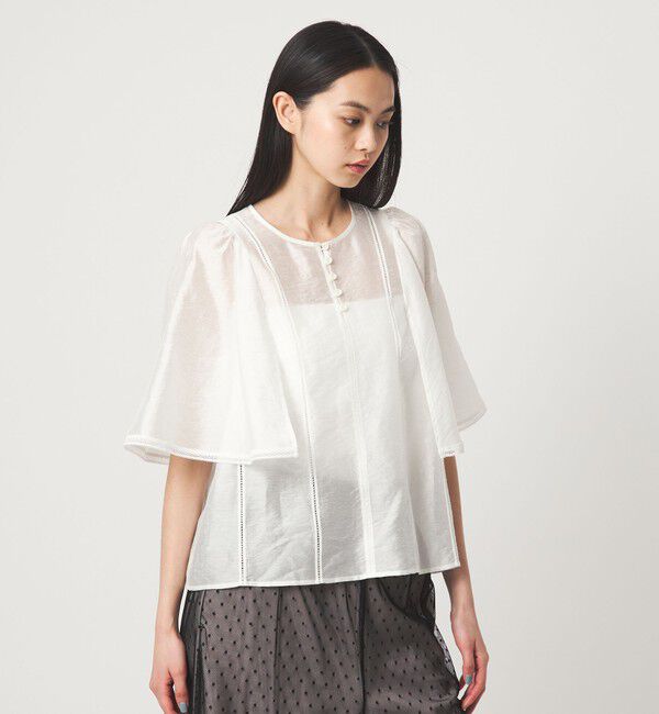 EMMEL REFINES「＜EMMEL REFINES＞EM ハシゴレース フレアスリーブ ブラウス」|シャツ・ブラウス|