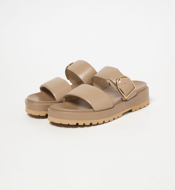 UNITED ARROWS green label relaxing「ダブルベルト プラット サンダル」|サンダル|