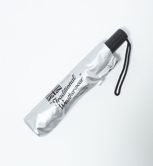 UNITED ARROWS green label relaxing「＜Traditional Weatherwear＞オートマティック フォールディング アンブレラ シルバー 自動開閉式 折りたた」|傘|