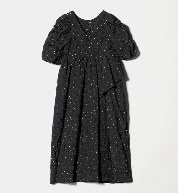 EMMEL REFINES「＜ANDRESD＞バブルスリーブ ジャガード ワンピース＜ Select by EMMEL REFINES ＞」|ワンピース|