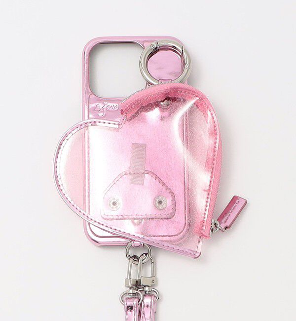 BEAUTY&YOUTH UNITED ARROWS「＜ajew＞PVC HEART PLANET POCKET iPhone15Proケース」|モバイルケース|PINK
