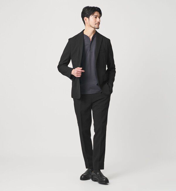 BEAUTY&YOUTH UNITED ARROWS「【WEB限定 WARDROBE SMART】LANATEC セットアップ/背抜きジャケット＆イージーパンツ」|スーツ|BLACK