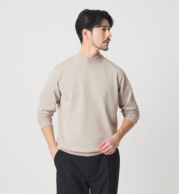 BEAUTY&YOUTH UNITED ARROWS「【WEB限定 WARDROBE SMART】KOUKIN ハイゲージ ニット モックネック【抗菌・防臭】」|ニット・セーター|LT.GRAY
