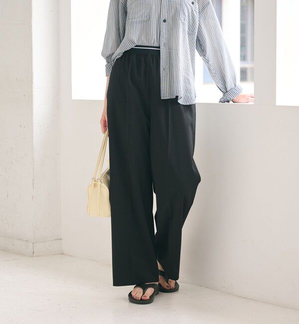 BEAUTY&YOUTH UNITED ARROWS「ラインゴム ワイドパンツ ウォッシャブル 防シワ」|その他|