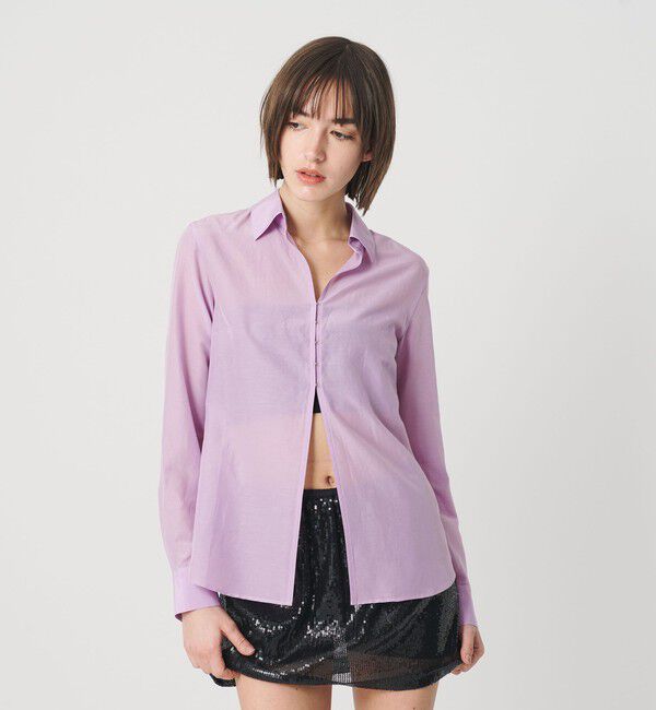 ATTISESSION「＜ATTISESSION＞コットン シルク ホック シャツ」|シャツ・ブラウス|