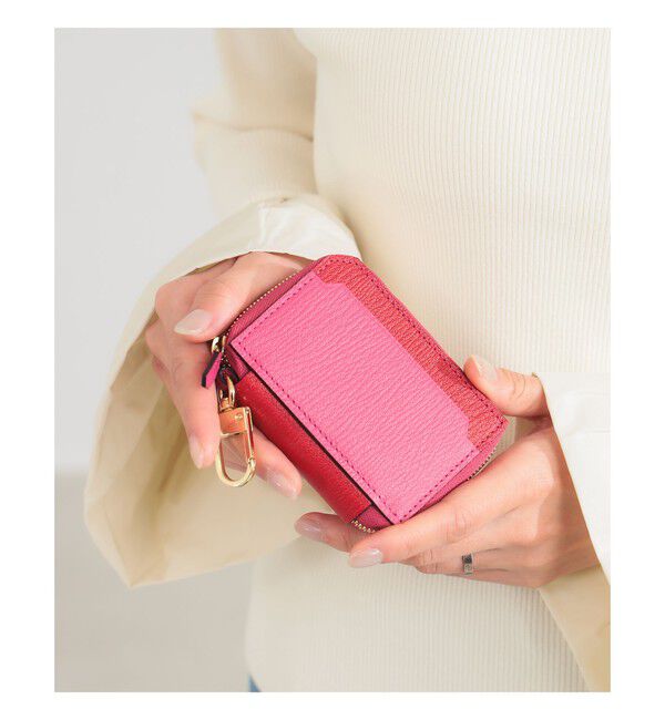 Demi-Luxe BEAMS 「L'arcobaleno / スマート Wキーケース」|財布|別注PINK