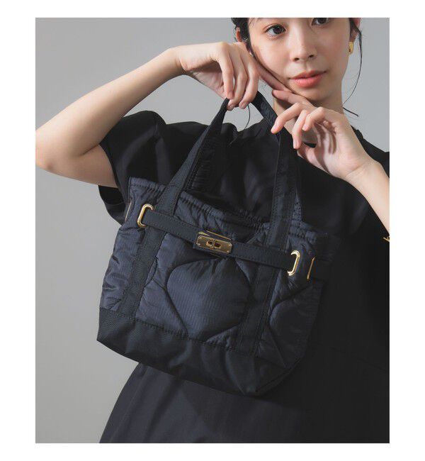 Demi-Luxe BEAMS 「sita parantica / ナイロン キルト トートバッグ S」|トートバッグ|BLACK