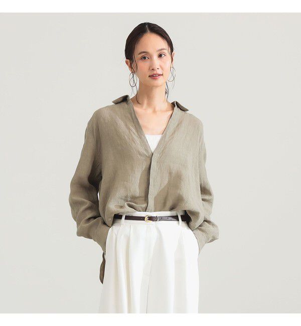 Demi-Luxe BEAMS 「:colon / リネンシャツ」|シャツ・ブラウス|BEIGE