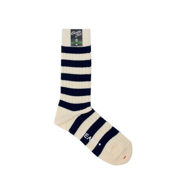 BEAMS PLUS「Rib Stripe Socks」|ソックス|WHITE