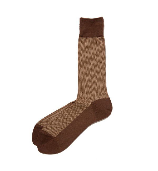 BEAMS PLUS「BEAMS PLUS / Herringbone Socks」|ソックス|BROWN