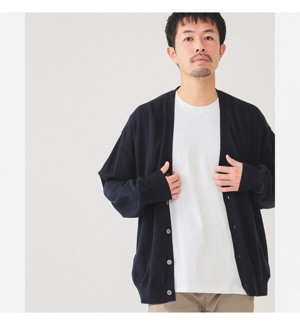 BEAMS「リラックス ソリッド カーディガン」|ニット・セーター|D/NAVY