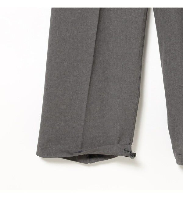 BEAMS「ワイドストレート 2プリーツ  スラックス」|チノ|