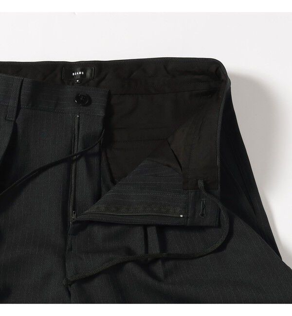 BEAMS「ワイドストレート 2プリーツ  スラックス」|チノ|