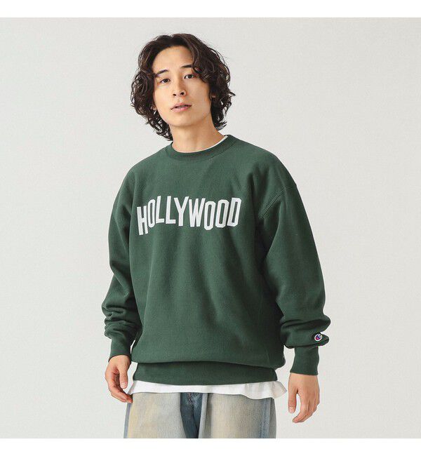 BEAMS「【別注】Champion / シティ クルー スウェット」|スウェット・ジャージ|D.GREEN
