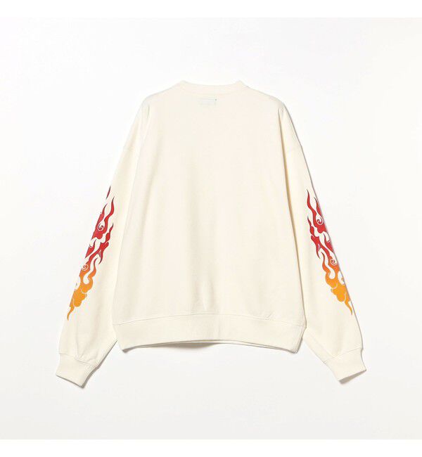 BEAMS「ワイドショートフィット ファイヤーアーム クルースウェット」|スウェット・ジャージ|