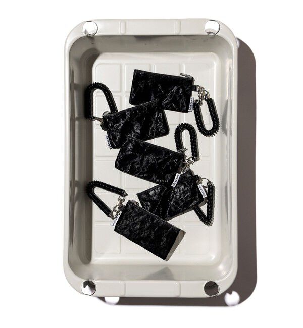 BEAMS「モノグラム ポーチ XS」|ポーチ|BLACK