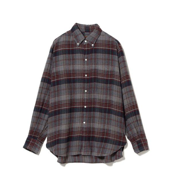 BEAMS PLUS「B.D. Classic-fit Indian flannel Plaid Over Dye」|シャツ・ブラウス|