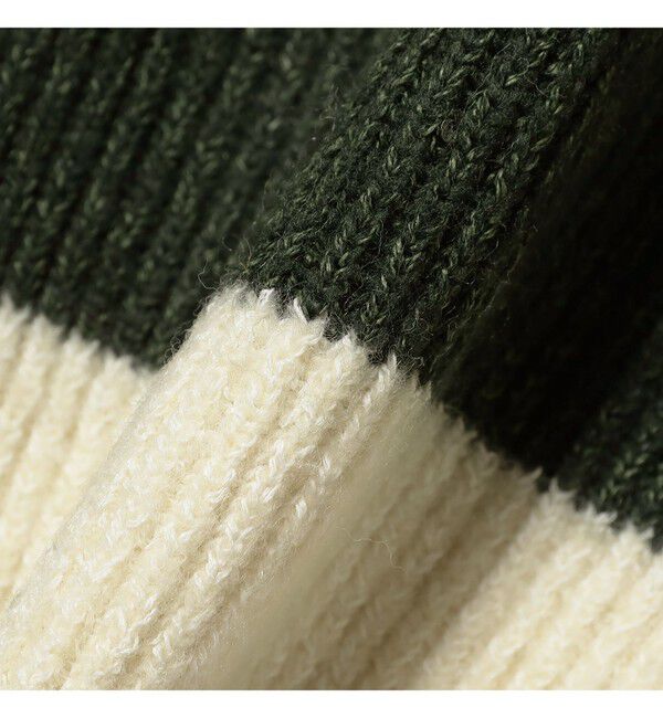 BEAMS PLUS「Hi-neck Rib Stitch Stripe」|ニット・セーター|