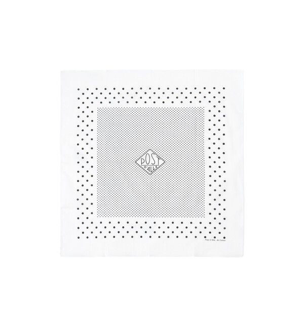 BEAMS PLUS「POST OVERALLS / #4005-W POST Bandana Hankie original 1993 design : cotton sheeting white 45 x 45」|バンダナ・スカーフ|white