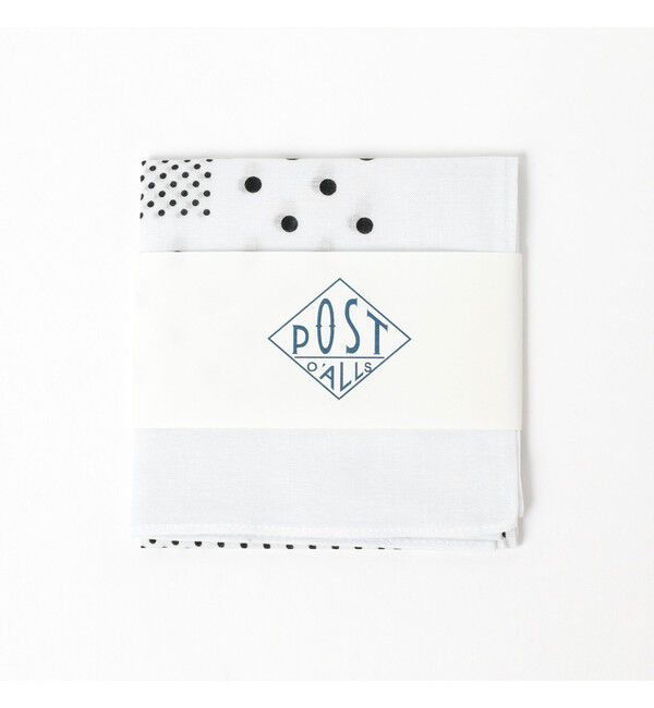 BEAMS PLUS「POST OVERALLS / #4005-W POST Bandana Hankie original 1993 design : cotton sheeting white 45 x 45」|バンダナ・スカーフ|