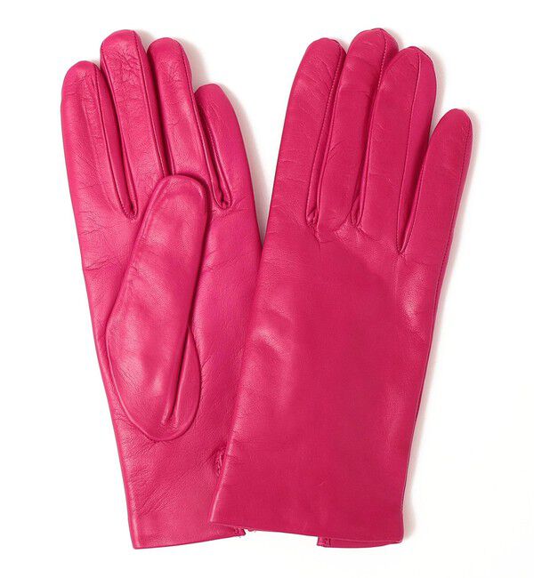 SHIPS for women「CARIDEI:ベーシック レザー グローブ ◇」|手袋|ピンク系