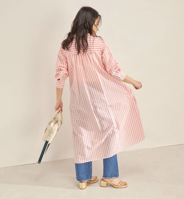 SHIPS for women「〈手洗い可能〉MANTECO カラー ストライプ ワンピース」|ワンピース|