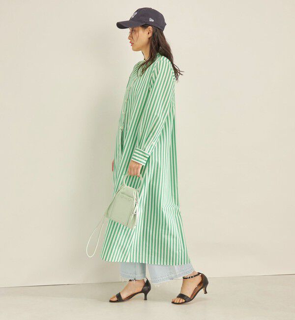 SHIPS for women「〈手洗い可能〉MANTECO カラー ストライプ ワンピース」|ワンピース|