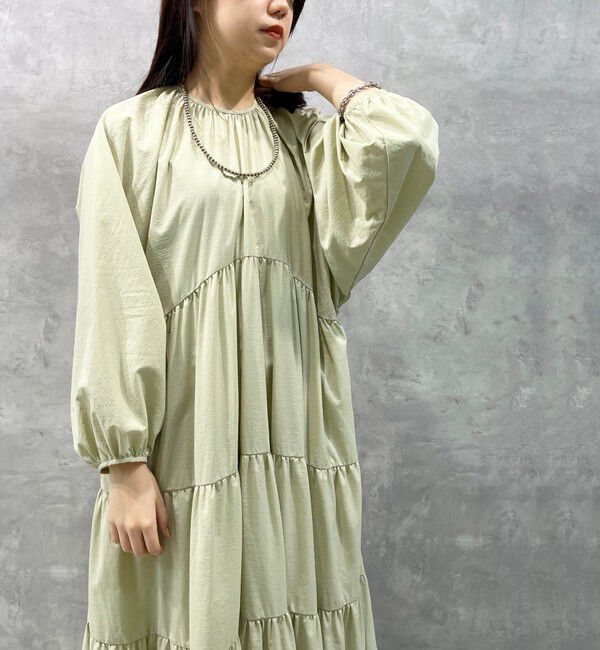 SHIPS for women「marmors: ティアード ワンピース」|ワンピース|ライトグリーン