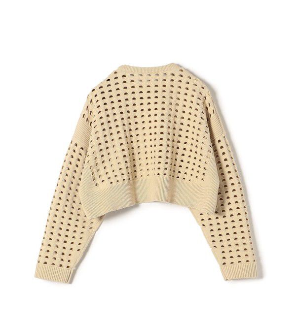 SHIPS for women「〈手洗い可能〉綿 ナイロン メッシュ ニット プルオーバー」|ニット・セーター|