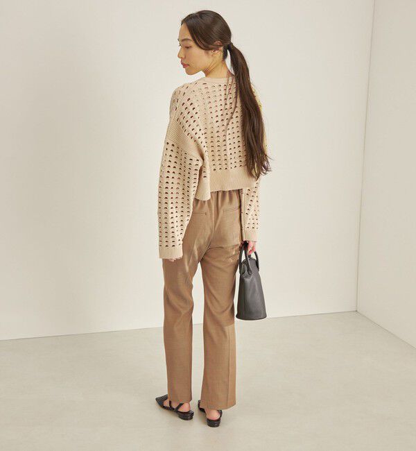 SHIPS for women「〈手洗い可能〉綿 ナイロン メッシュ ニット プルオーバー」|ニット・セーター|