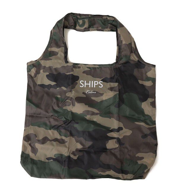 SHIPS Colors 「SHIPS Colors:〈手洗い可能〉リサイクル エコバッグ (M)」|エコバッグ|オリーブ