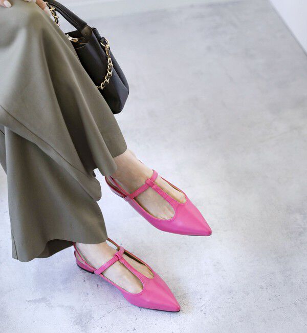 quaranciel「quaranciel: Tストラップ ポインテッド パンプス」|パンプス|