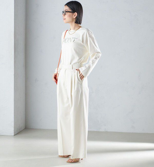 SHIPS for women「〈手洗い可能〉ハイカウント ツイル チノ タック パンツ 24SS ◇」|チノ|