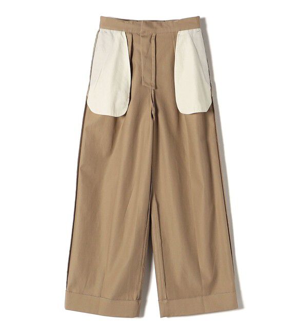 SHIPS for women「〈手洗い可能〉ハイカウント ツイル チノ タック パンツ 24SS ◇」|チノ|