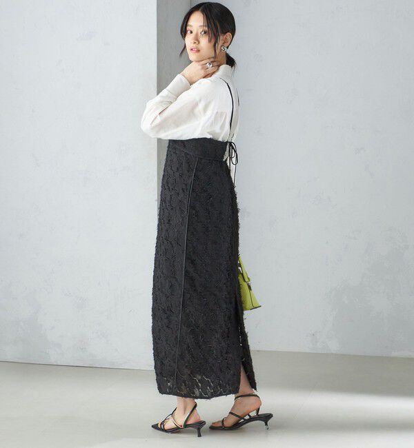 SHIPS for women「〈手洗い可能〉フリンジ ジャカード キャミ ワンピース 24SS」|ワンピース|