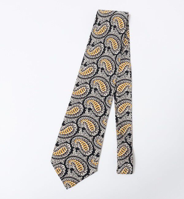 SHIPS「Fratelli Luigi: ペイズリー プリント ネクタイ」|ネクタイ・蝶ネクタイ|ブラック