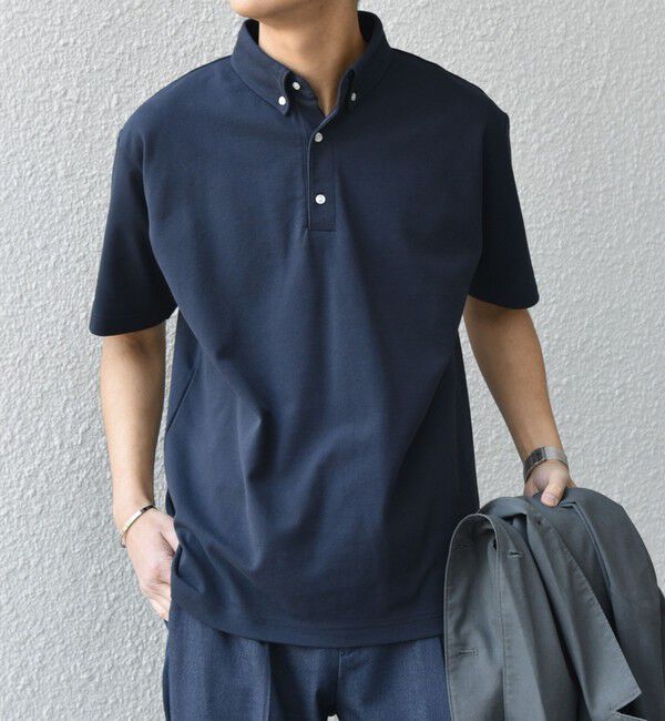 SHIPS any「SHIPS any:〈接触冷感/遮熱/UVカット機能等〉サマーファンクション 鹿の子 ボタンダウンポロシャツ◇」|ポロシャツ|