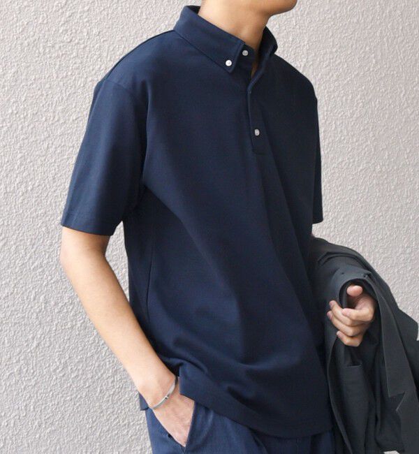 SHIPS any「SHIPS any:〈接触冷感/遮熱/UVカット機能等〉サマーファンクション 鹿の子 ボタンダウンポロシャツ◇」|ポロシャツ|