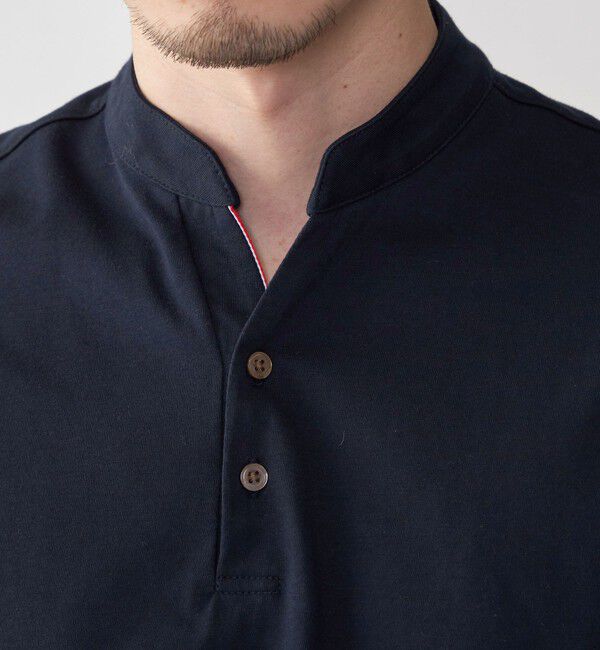 SHIPS「【WEB限定】SHIPS:〈接触冷感〉アイスタッチ プレーティングジャージー パイピング バンドカラーポロシャツ」|ポロシャツ|