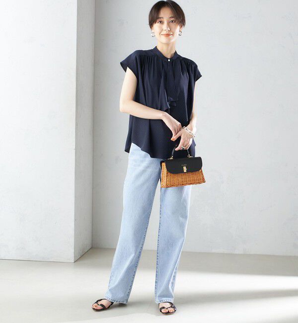 SHIPS for women「〈手洗い可能〉スカーフ タイ フレンチ スリーブ ブラウス ◇」|シャツ・ブラウス|